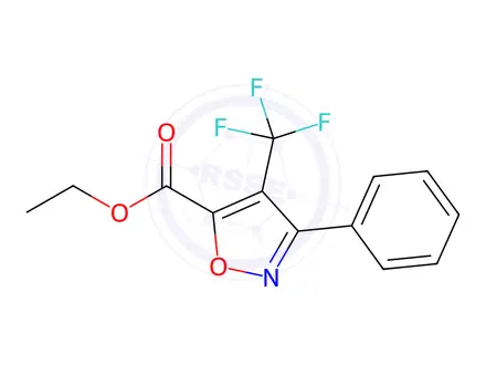 Chemical structure of ethyl 3-phenyl-4-(trifluoromethyl)isoxazole-5-carboxylate