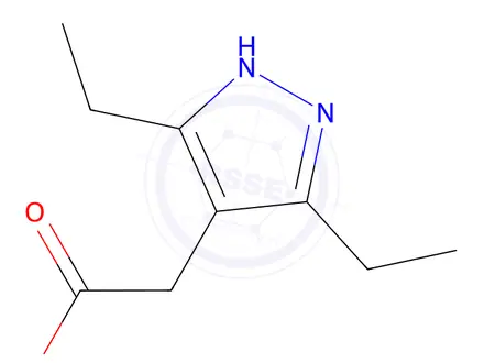 Chemical structure of 2-(3,5-Diethyl-1H-pyrazol-4-yl)acetic acid