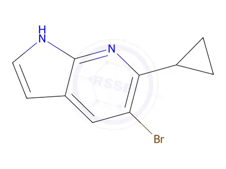 Chemical structure of 5-Bromo-6-cyclopropyl-1H-pyrrolo[2,3-b]pyridine