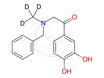 Chemical structure of 2-(Benzylmethylamino)-3',4'-dihydroxyacetophenone-d3