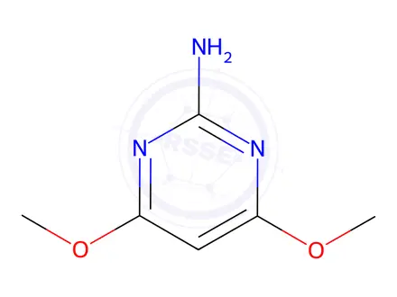 Chemical structure of 2-Amino-4,6-dimethoxypyrimidine