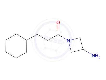 Chemical structure of 1-(3-aminoazetidin-1-yl)-3-cyclohexylpropan-1-one