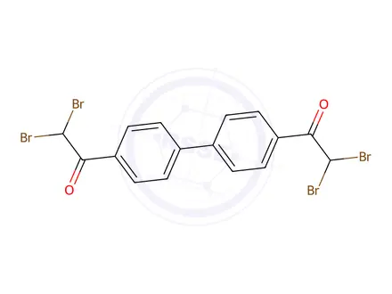 Chemical structure of 1,1'-([1,1'-Biphenyl]-4,4'-diyl)bis(2,2-dibromoethan-1-one)