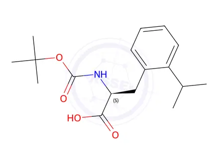 Chemical structure of (S)-2-Boc-amino-3-(2-isopropyl-phenyl)-propionic acid