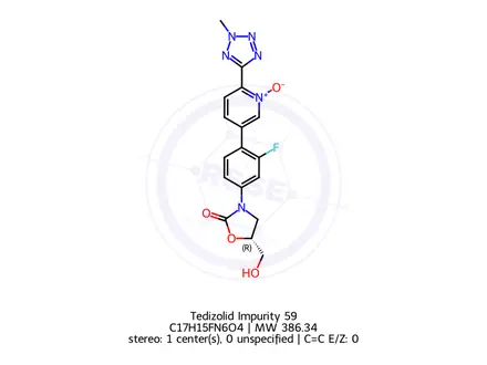 Chemical structure of Tedizolid N-Oxide Impurity