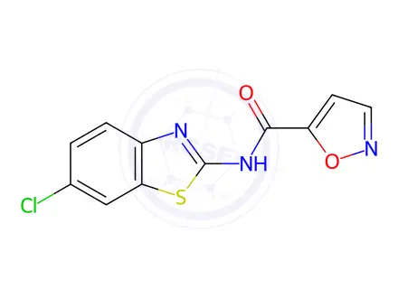 Chemical structure of N-(6-Chlorobenzo[d]thiazol-2-yl)isoxazole-5-carboxamide