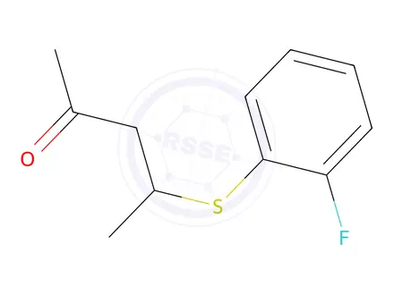 Chemical structure of 4-((2-Fluorophenyl)thio)pentan-2-one