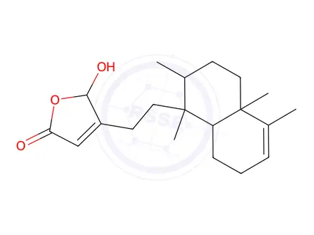 Chemical structure of 16-Hydroxycleroda-3,13-dien-15,16-olide