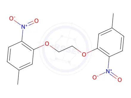 Chemical structure of 4-methyl-2-[2-(5-methyl-2-nitrophenoxy)ethoxy]-1-nitrobenzene