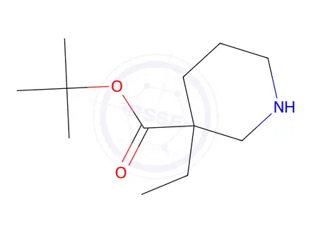 Chemical structure of tert-Butyl 3-ethylpiperidine-3-carboxylate