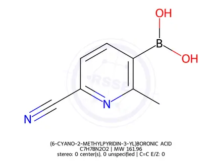 Chemical structure of (6-CYANO-2-METHYLPYRIDIN-3-YL)BORONIC ACID