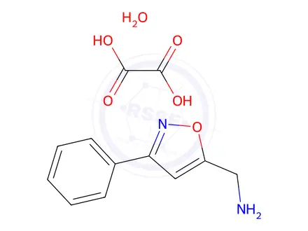 Chemical structure of (3-Phenylisoxazol-5-yl)methanamine oxalate hydrate