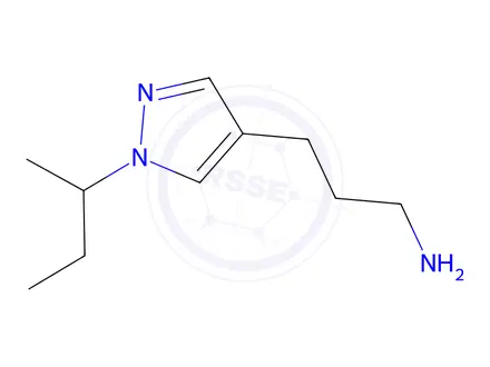 Chemical structure of 3-[1-(Butan-2-yl)-1H-pyrazol-4-yl]propan-1-amine