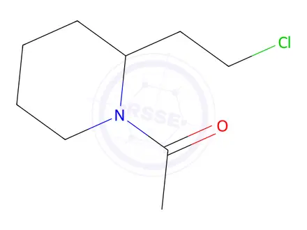 Chemical structure of Ethanone, 1-[2-(2-chloroethyl)-1-piperidinyl]-