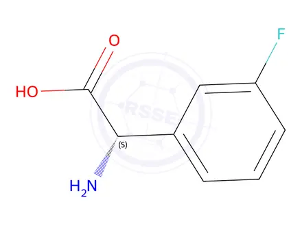 Chemical structure of (S)-AMINO-(3-FLUORO-PHENYL)-ACETIC ACID