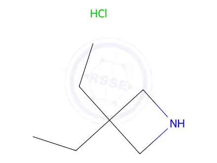 Chemical structure of 3,3-diethylazetidine hydrochloride