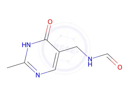 Chemical structure of N-((2-methyl-6-oxo-1,6-dihydropyrimidin-5-yl)methyl)formamide