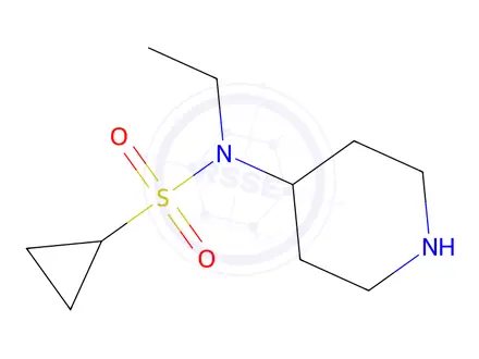 Chemical structure of N-ethyl-N-(piperidin-4-yl)cyclopropanesulfonamide
