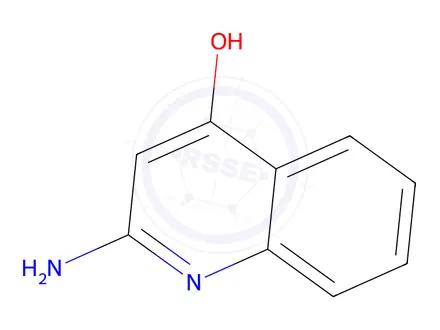 Chemical structure of 4(1H)-Quinolinone, 2-amino-