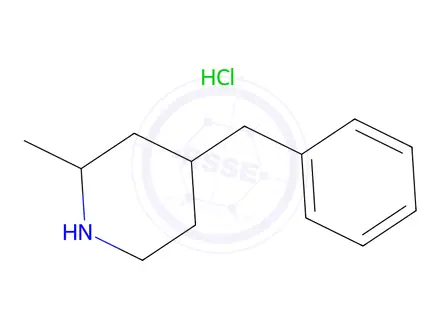 Chemical structure of 4-benzyl-2-methylpiperidine hydrochloride