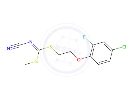 Chemical structure of [2-(4-Chloro-2-fluorophenoxy)ethyl]methyl-cyanocarbonimidodithioate