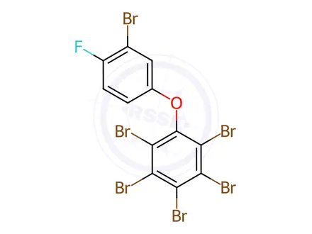 Chemical structure of 4'-Fluoro-2,3,3',4,5,6-hexabromodiphenyl ether