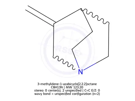 Chemical structure of 3-methylidene-1-azabicyclo[2.2.2]octane