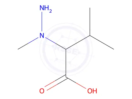Chemical structure of 3-Methyl-2-(1-methylhydrazinyl)butanoic acid