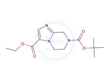 Chemical structure of 7-tert-butyl 3-ethyl 5,6-dihydroimidazo[1,2-a]pyrazine-3,7(8H)-dicarboxylate