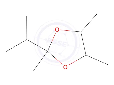 Chemical structure of 1,3-Dioxolane,2,4,5-trimethyl-2-(1-methylethyl)-,trans-(9CI)