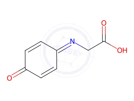 Chemical structure of Glycine, N-(4-oxo-2,5-cyclohexadien-1-ylidene)-(9CI)