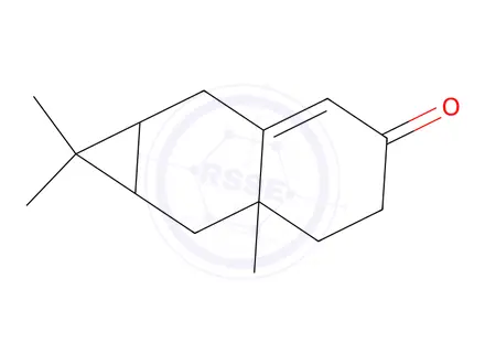 Chemical structure of 1,4,4-trimethyltricyclo(5.4.0.0(3,5))undec-7-en-9-one
