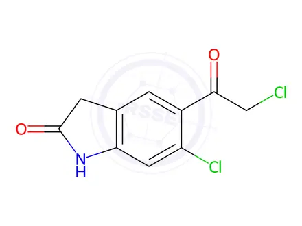 Chemical structure of 5-Chloroacetyl-6-chloro-1,3-dihydroindol-2H-indone-2-one