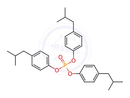 Chemical structure of 4-(2-Methylpropyl)-phenol Phosphate