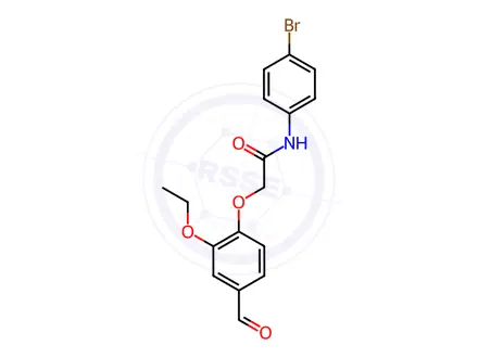 Chemical structure of N-(4-bromophenyl)-2-(2-ethoxy-4-formylphenoxy)acetamide