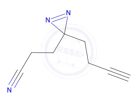 Chemical structure of 3-(3-(But-3-yn-1-yl)-3H-diazirin-3-yl)propanenitrile