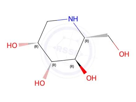 Chemical structure of Deoxymannojirimycin