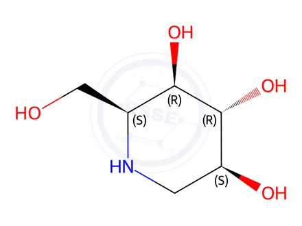 Chemical structure of 1-Deoxy-L-idonojirimycin