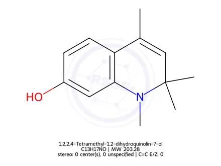 Chemical structure of 1,2,2,4-Tetramethyl-1,2-dihydroquinolin-7-ol