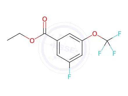 Chemical structure of Benzoic acid, 3-fluoro-5-(trifluoromethoxy)-, ethyl ester