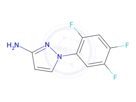 Chemical structure of 1-(2,4,5-trifluorophenyl)-1H-pyrazol-3-amine