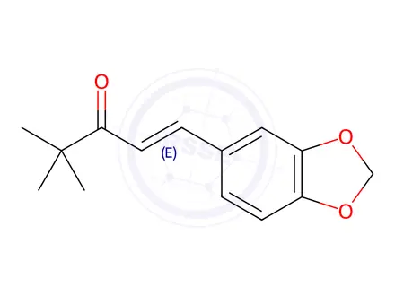 Chemical structure of 1-(3,4-Methylenedioxyphenyl)-4,4-dimethyl-pent-1-en-3-one
