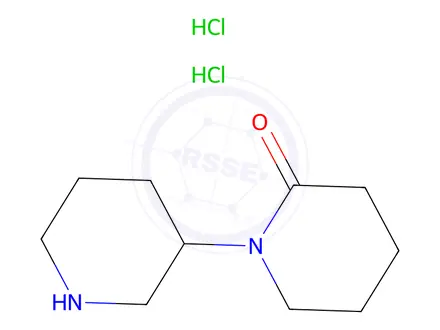 Chemical structure of 1-(piperidin-3-yl)piperidin-2-one dihydrochloride
