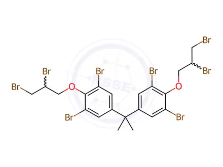 Chemical structure of Tetrabromobisphenol adibromoprop.