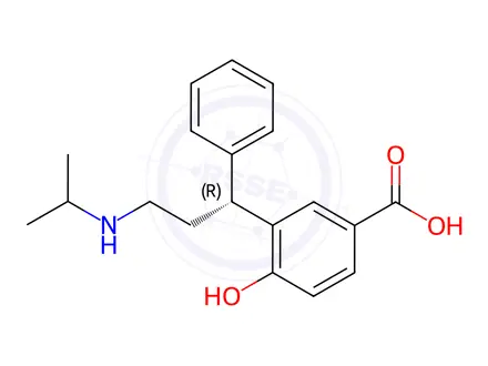 Chemical structure of Tolterodine Acid N-Monodealkyl (as Racemate)