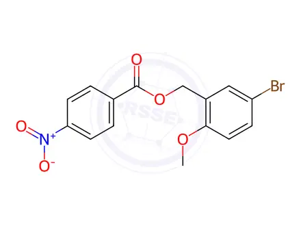 Chemical structure of 5-Bromo-2-methoxybenzyl 4-nitrobenzenecarboxylate