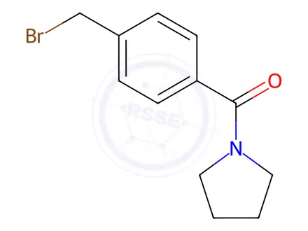 Chemical structure of (4-(Bromomethyl)phenyl)(pyrrolidin-1-yl)methanone