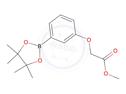 Chemical structure of Methyl 2-[3-(tetramethyl-1,3,2-dioxaborolan-2-yl)phenoxy]acetate