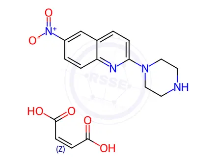 Chemical structure of 6-Nitroquipazine Malate Salt