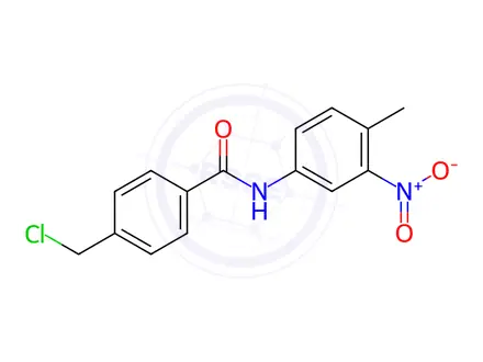 Chemical structure of N-(4-Methyl-3-nitrophenyl)-4-chloromethylbenzamide